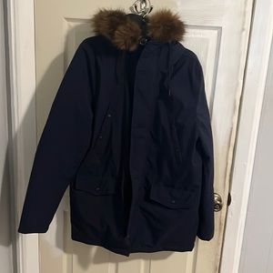 Express navy hooded parka